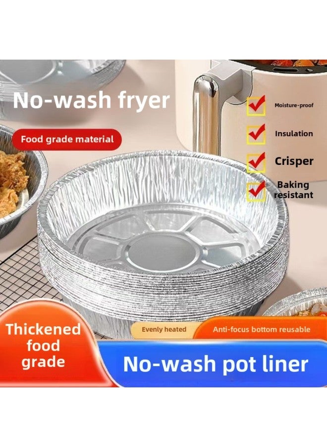Special Tin Paper Plate For Air Fryer Disposable Baking Aluminum Foil Lunch Box Food Oil-Proof Round Bowl Aluminum Foil Bowl-Color:Thickened Tinfoil Plate-Specifications:9inch Pack Of 20 Tinfoil Plates - Image 2
