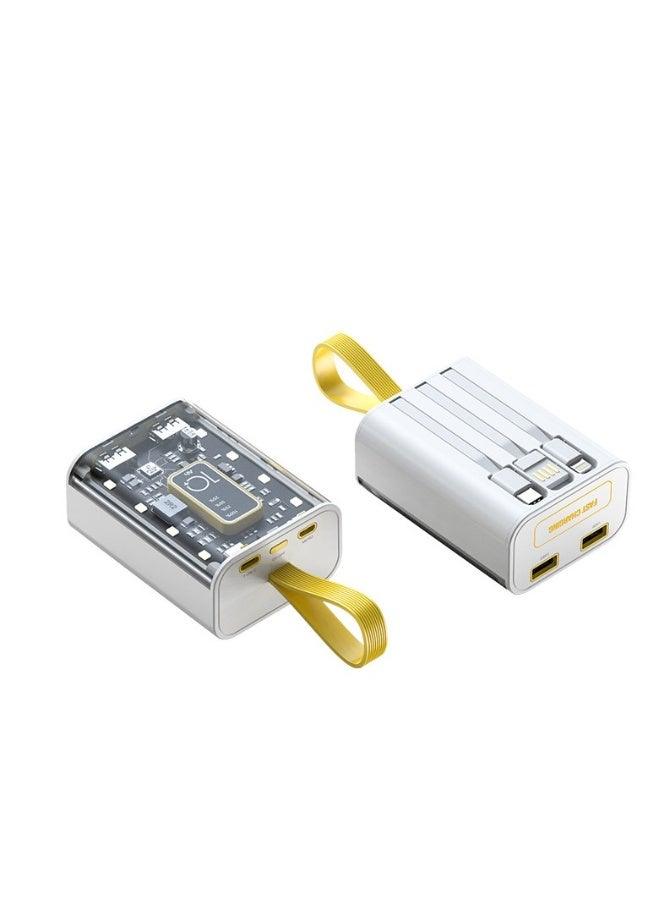 10000 mAh Power Bank with Fast Charging and Large Capacity (White) - Image 4