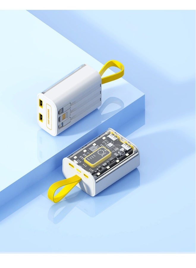 10000 mAh Power Bank with Fast Charging and Large Capacity (White) - Image 2