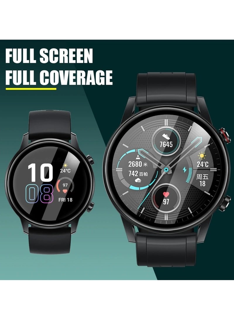واقي شاشة لساعة Honor Magic Watch 2 مقاس 42 مم مقاوم للخدش، تغطية إجمالية ثلاثية الأبعاد خالية من الفقاعات، طبقة حماية شفافة مرنة عالية الدقة للحيوانات الأليفة - Image 2
