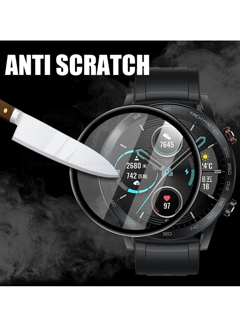 واقي شاشة لساعة Honor Magic Watch 2 مقاس 42 مم مقاوم للخدش، تغطية إجمالية ثلاثية الأبعاد خالية من الفقاعات، طبقة حماية شفافة مرنة عالية الدقة للحيوانات الأليفة - Image 4