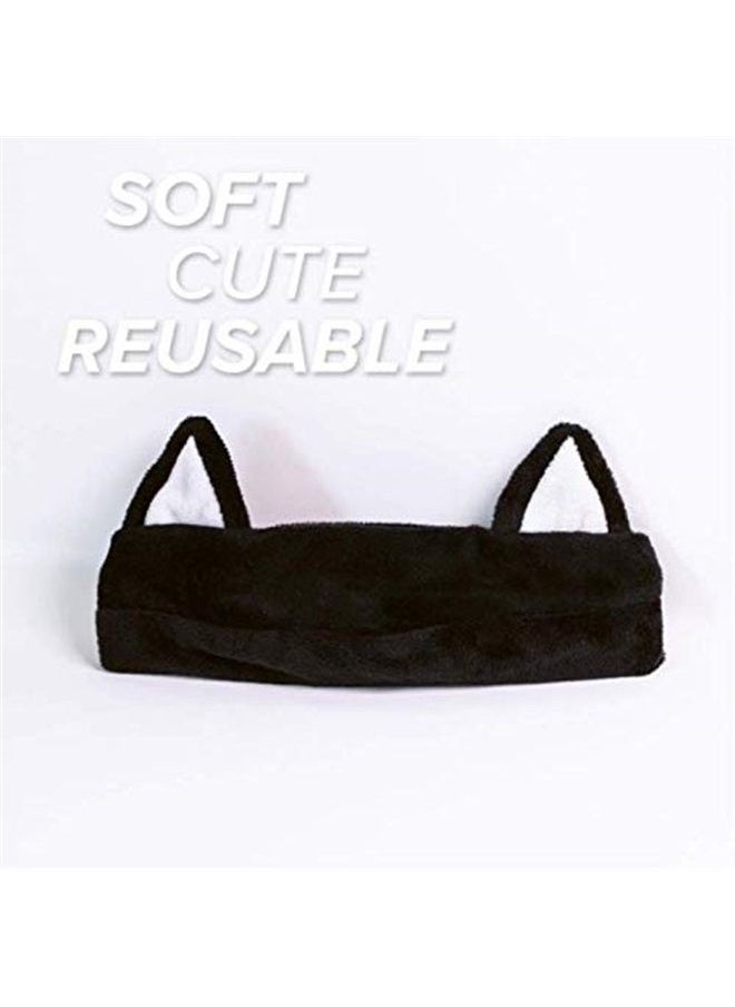 I DEW CARE Face Wash Headband - Black Cat | Spa, Soft, Cute for Makeup, Shower, Teen Girls Stuff, 1 Count  - Image 1