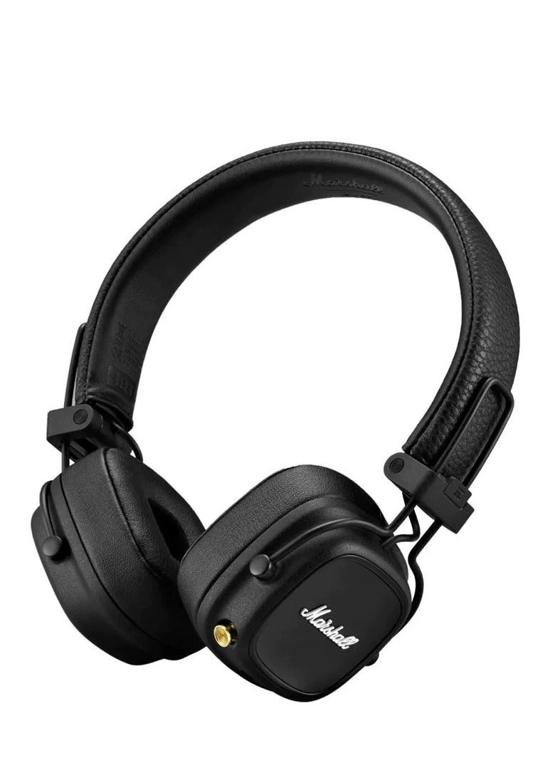 Marshal Major IV Foldable Bluetooth Wired/Wireless 80+ Hours of Playtime Headphones Black - Image 1