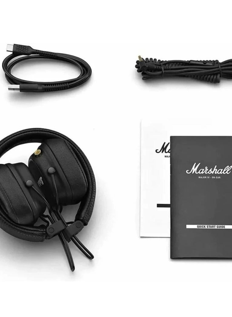Marshal Major IV Foldable Bluetooth Wired/Wireless 80+ Hours of Playtime Headphones Black - Image 3