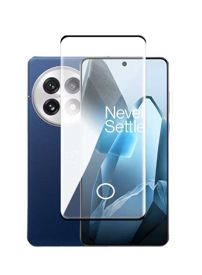 واقي شاشة لهاتف Oneplus 13 5G من الزجاج المقسى، لاصق كامل من الحافة إلى الحافة، صلابة 9H، مضاد لبصمات الأصابع، حواف مستديرة منحنية، مقاوم للخدش لهاتف 1 + 13 5G - Image 1