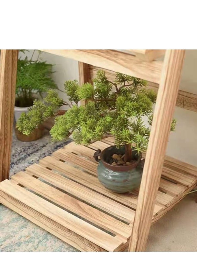 FFD Wooden Flower Stand Foldable Four layers Great for displaying potted plants, books shelves, Flowers Rack,Home - Image 4
