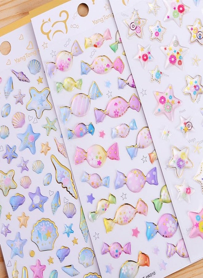 NVF Kawaii Decorative Sticker Sheets – 6 Design Mix for Journaling & Crafts (DS-YT-HK3-78, PET, Set 6) - Image 3