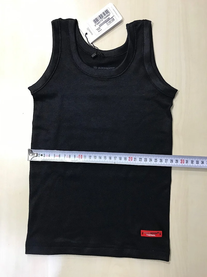 Blackspade 1622 Silver Black Unisex Kids Underwear Singlet