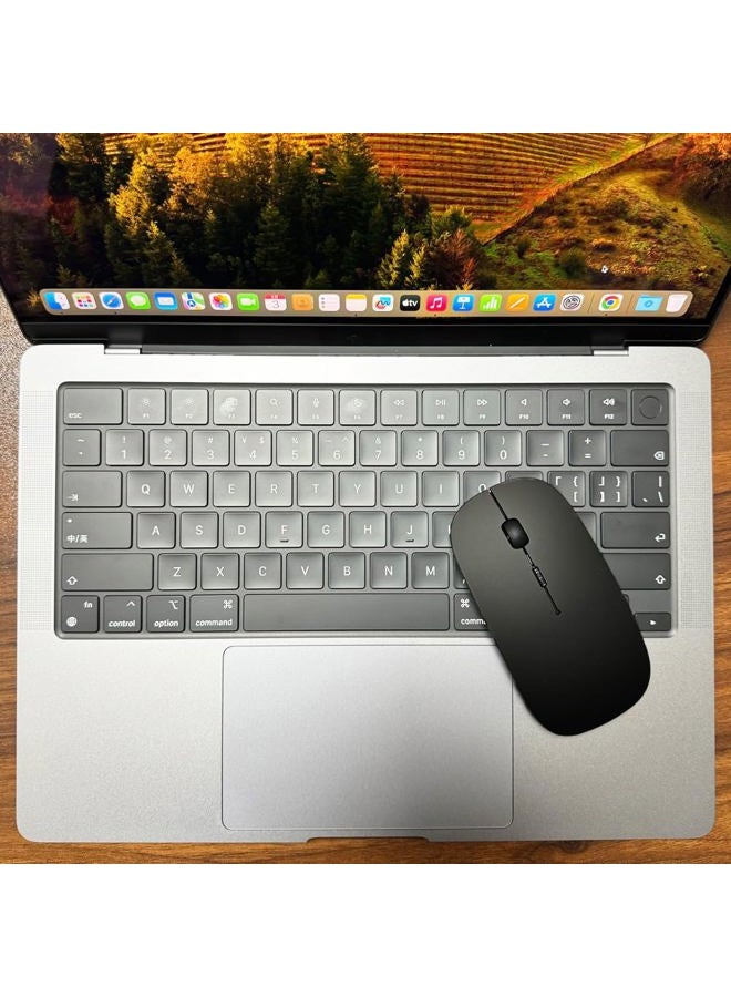 KLO Rechargeable Bluetooth Mouse for MacBook pro/MacBook air/Laptop/iMac/ipad, Wireless Mouse for MacBook pro MacBook Air/iMac/Laptop/Notebook/pc(Bluetooth Mouse/Black) - Image 4