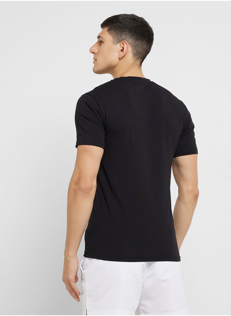 EMPORIO ARMANI Beachwear Logo Crew Neck T-Shirt  - Image 2