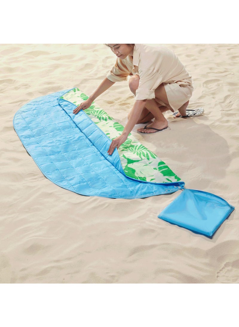 Picnic Blanket White Green/Leaf Pattern 112X168 Cm/20 Pack - Image 2