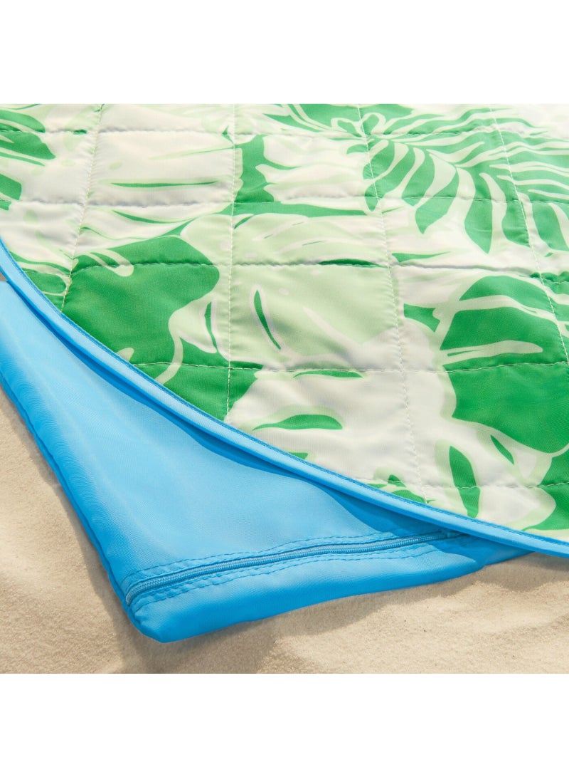 Picnic Blanket White Green/Leaf Pattern 112X168 Cm/20 Pack - Image 3