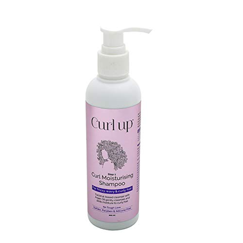 Curl Up Moisturising Curly Hair Shampoo - For Dry, Frizzy, Wavy & Curly Hair - Sulphate, Paraben And Silicone Free - 200 ML - Image 1