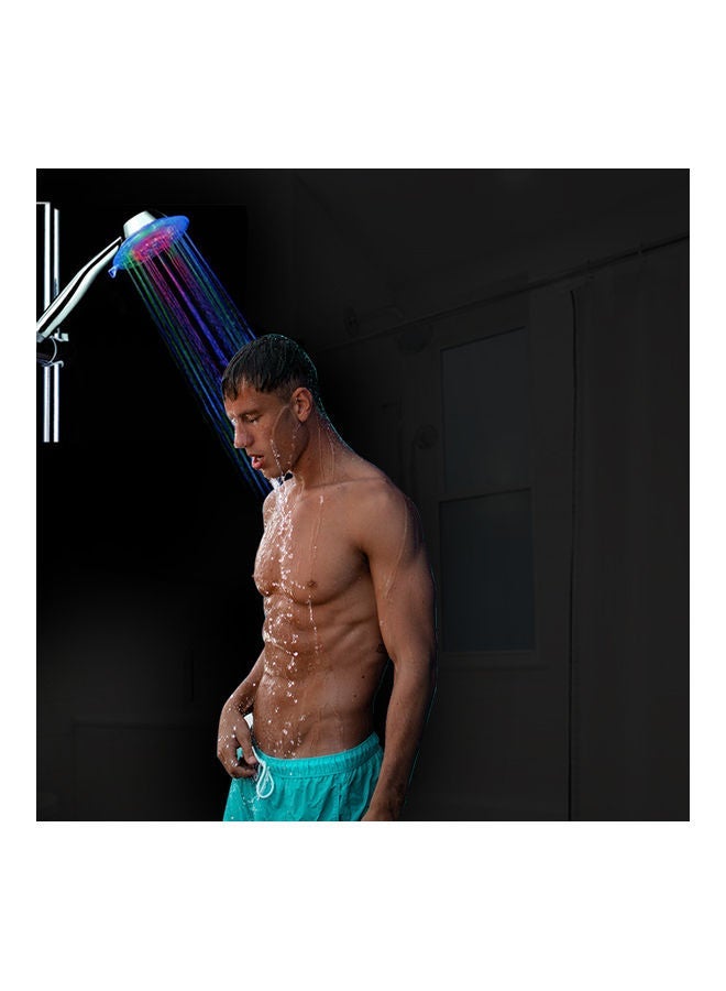 NIBEMINENT Automatic Colour Changing Shower Head Silver 11x25cm - Image 4