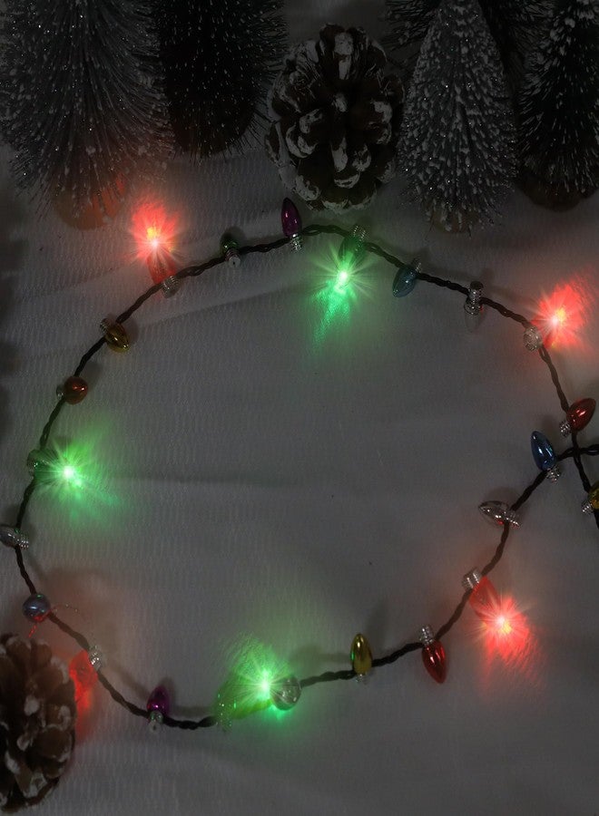 Traplace 2PCS Christmas Light Necklace Light up, Christmas Necklace with Colorful Bulbs, 3 Glow Modes Xmas Lights Decoration, Wearable Christmas Lights for Xmas Family Party Decorations Ugly Sweater Decor - Image 3
