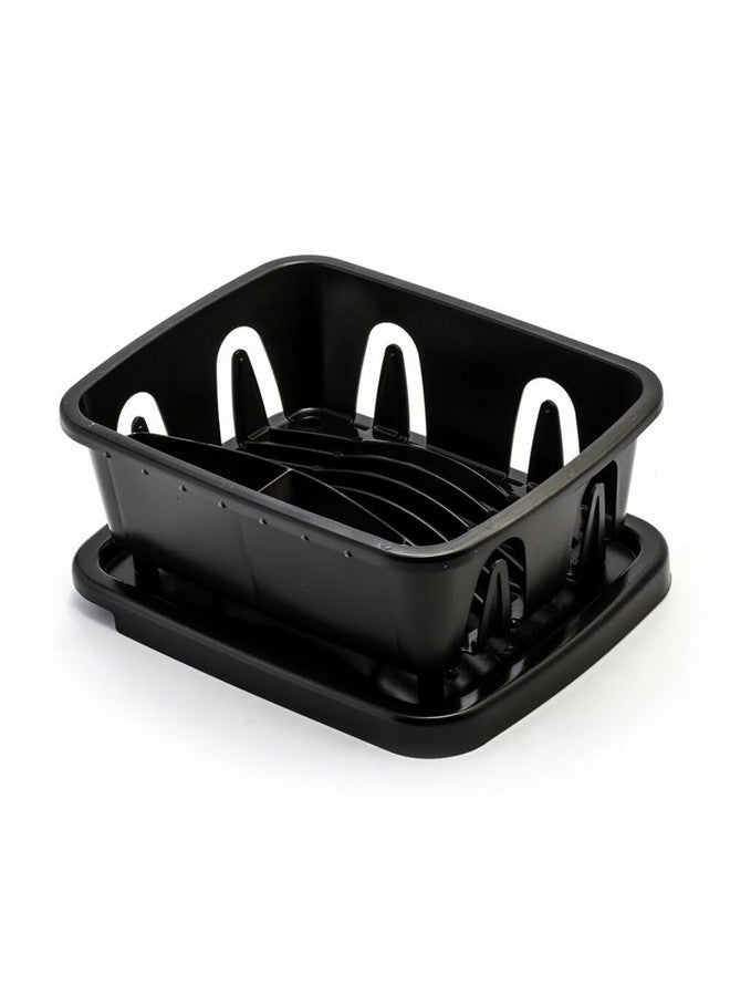 Camco Camco Mini Dish Drainer and Tray | Fits RV Sinks and Small Counter Spaces | Durable Heavy-Duty Construction | (43512), Black - Image 3