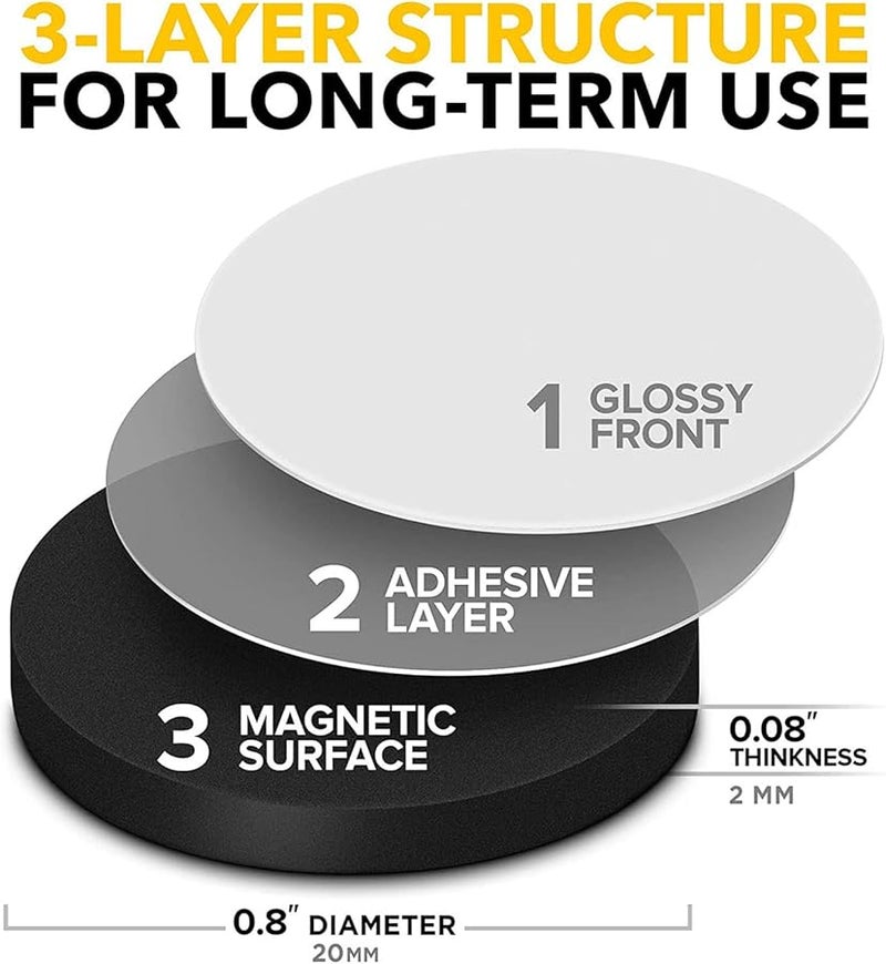 10 Pcs 20mm Round Flexible Adhesive Magnets Small Sticky Magnetic Dots - Image 5