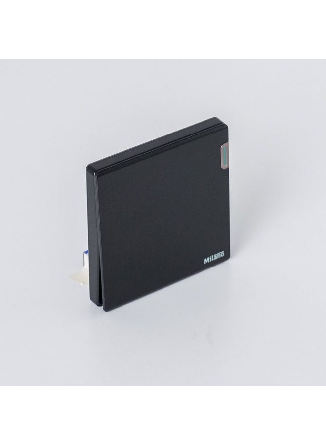DANUBE HOME Milano 10A 1G 2W Switch Electrical Switches Sockets Outlets For Home Appliances Office Hotel Conventional Construction Project Aura Blk - Image 1