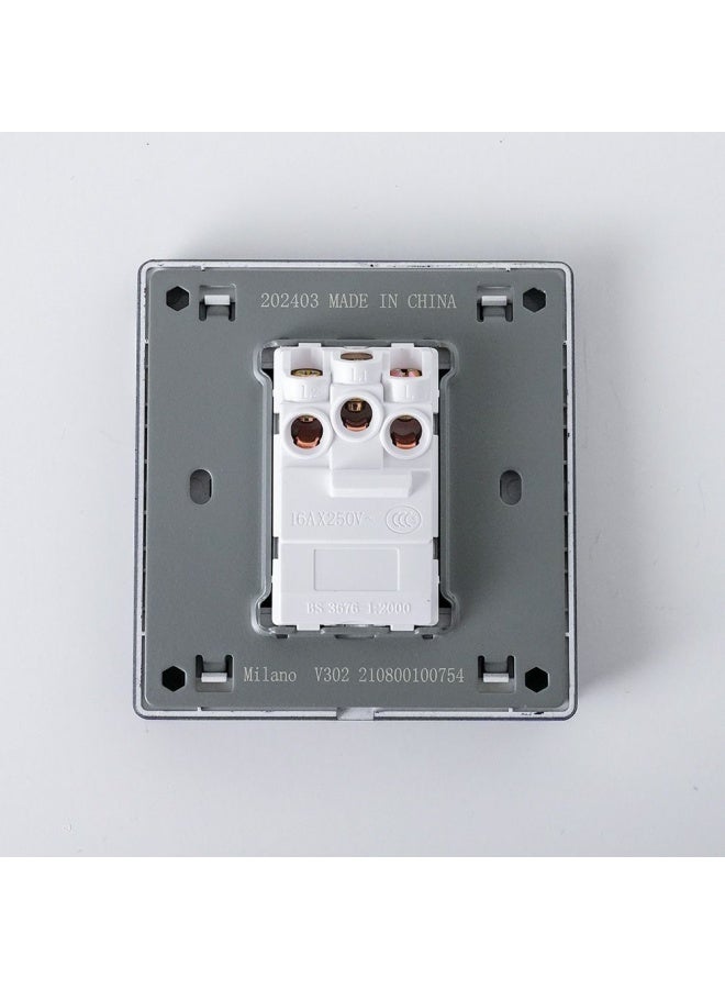 DANUBE HOME Milano 10A 1G 2W Switch Electrical Switches Sockets Outlets For Home Appliances Office Hotel Conventional Construction Project Aura Blk - Image 3