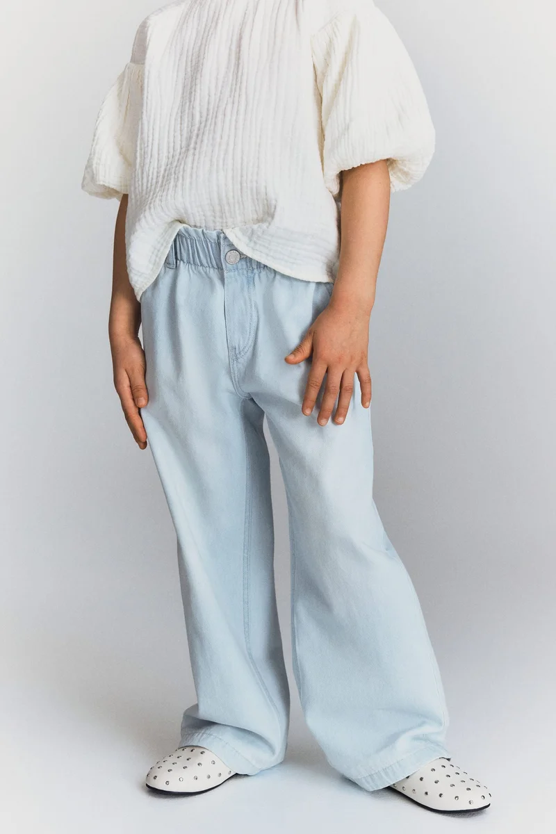 H&M Wide leg paper bag jeans