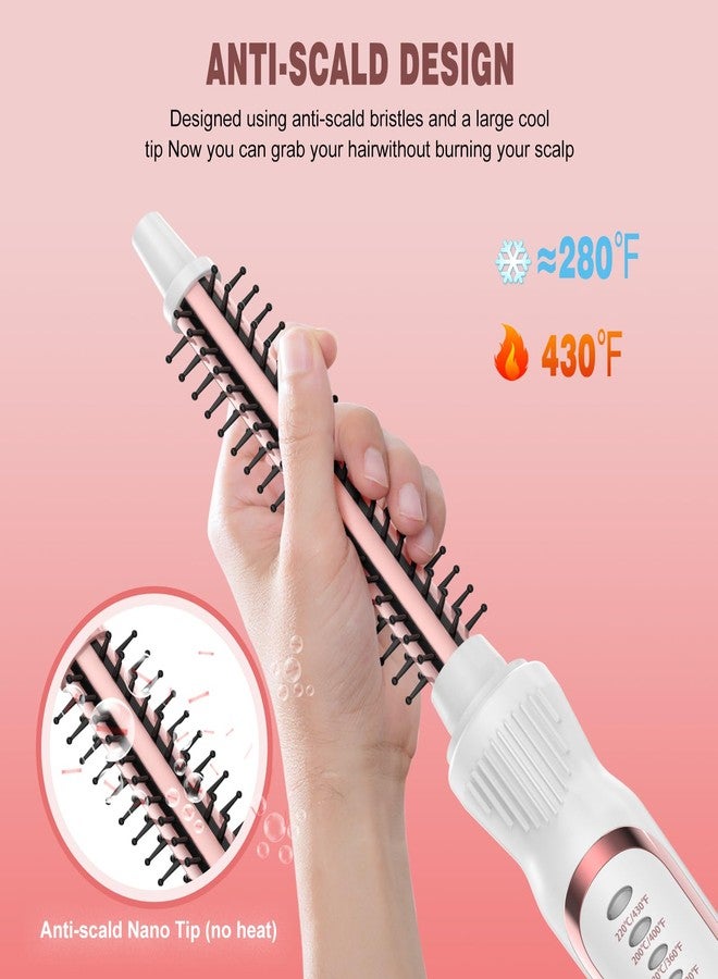 DENVEK Heated Round Brush, Ceramic Tourmaline Ion 1/2 inch Curling Iron, Hot for Fluffy Thermal Brush Curling Wand, Suitable for All Hair Types Tool (White, 0.5 inch) - Image 3