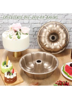 1 Pack Granite Cake Mould 24 cm / 9.5 Inch Non Stick Fluted Tube Cake Pans for Baking Heavy Duty Carbon Steel Tube Pan Baking Mold for Baking, Brownie (Gold) - pzsku/Z9AE2462CE4B1C3A4109CZ/45/_/1723790175/3a95d2b9-649a-4e25-a15f-44eb1c4048c1