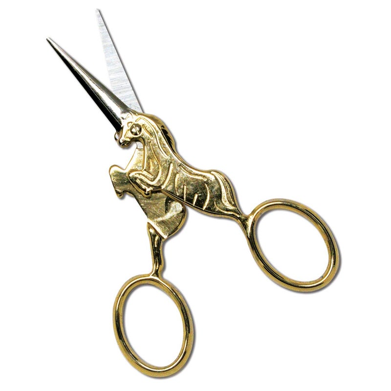 Sullivans 4-inch Unicorn Embroidery Scissors, Gold - Image 2