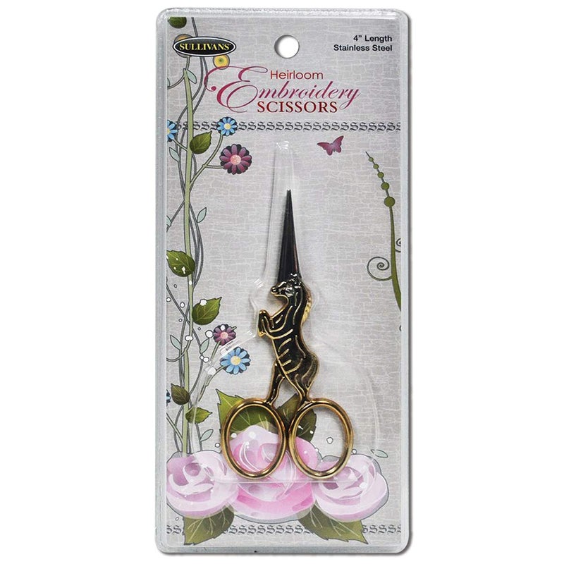 Sullivans 4-inch Unicorn Embroidery Scissors, Gold - Image 3