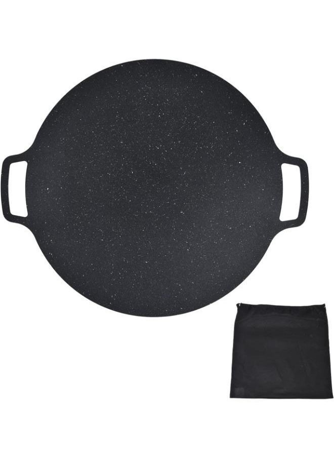 Generic - Round BBQ Grill 36cm Plate Barbecue Grill Non-Stick Round Frying Pan for Induction Gas Hob - Image 1