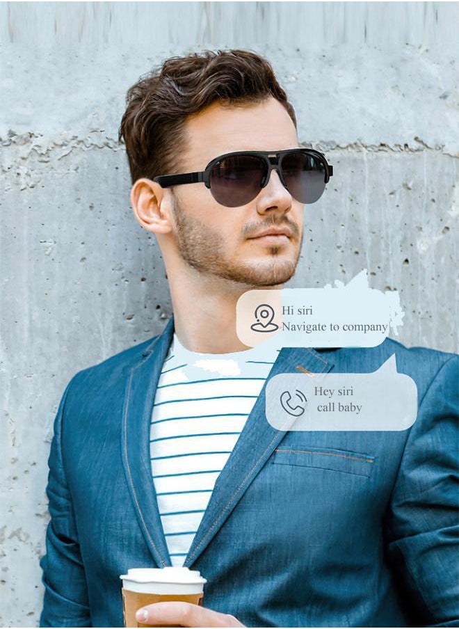 TWS Smart Uv-Proof Bluetooth Glasses With True Wireless Audio And Bone Conduction Technology, Bluetooth Sunglasses With Speakers, Fingerprint Touch, Smart Wireless Bluetooth Audio Glasses For Men And Women  - Image 3