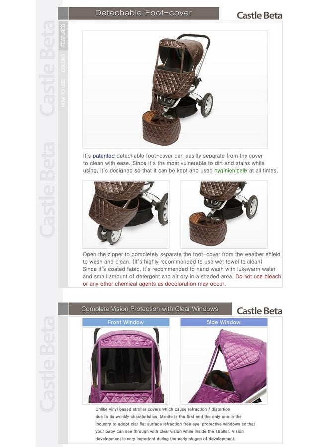 Manito Castle Beta Stroller Weather Shield (Black) - Image 3