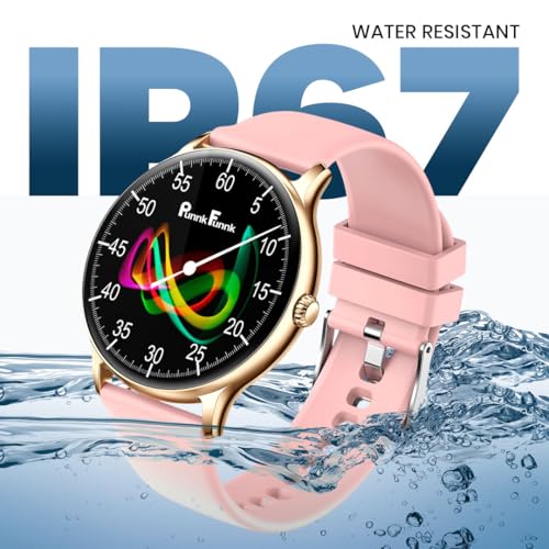 PunnkFunnk Glavito Round Dial Smartwatch with 1.49" AMOLED Display, Bluetooth Calling, Functional Crown Control, 100+ Sports Modes, IP67, Health Tracking, 100+ Watch Faces for Men & Women (Pink) - Image 4