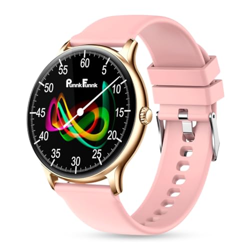 PunnkFunnk Glavito Round Dial Smartwatch with 1.49" AMOLED Display, Bluetooth Calling, Functional Crown Control, 100+ Sports Modes, IP67, Health Tracking, 100+ Watch Faces for Men & Women (Pink) - Image 1
