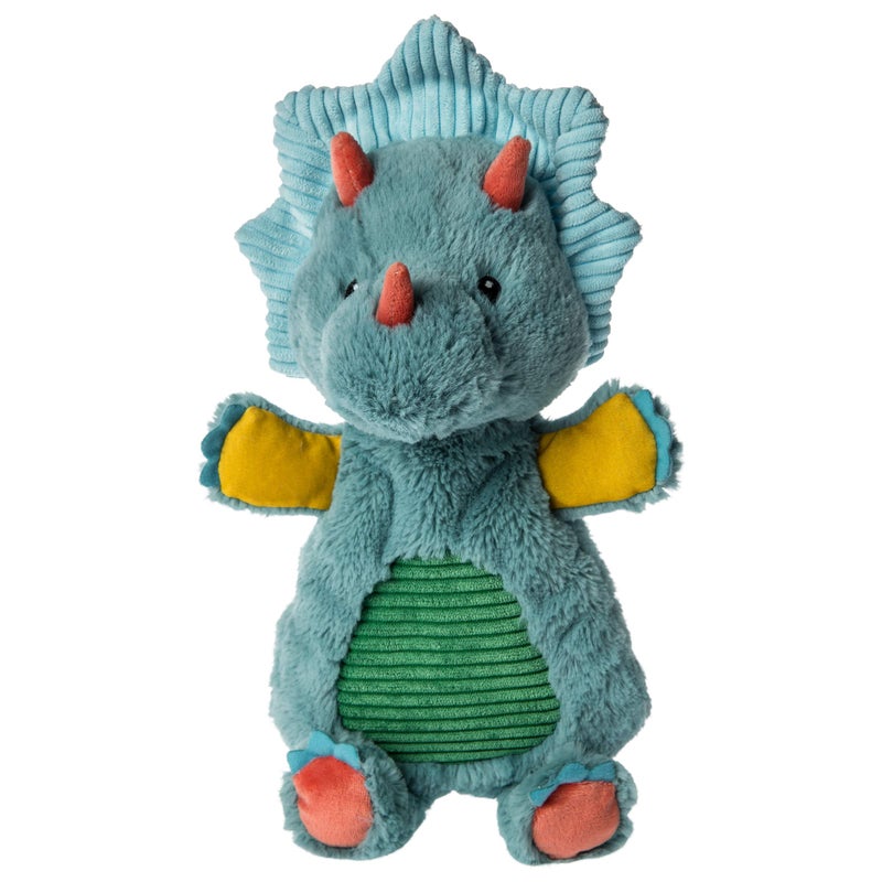 Mary Meyer Pebblesaurus Lovey Soft Toy Blue Triceratops Dinosaur 13Inches - Image 2