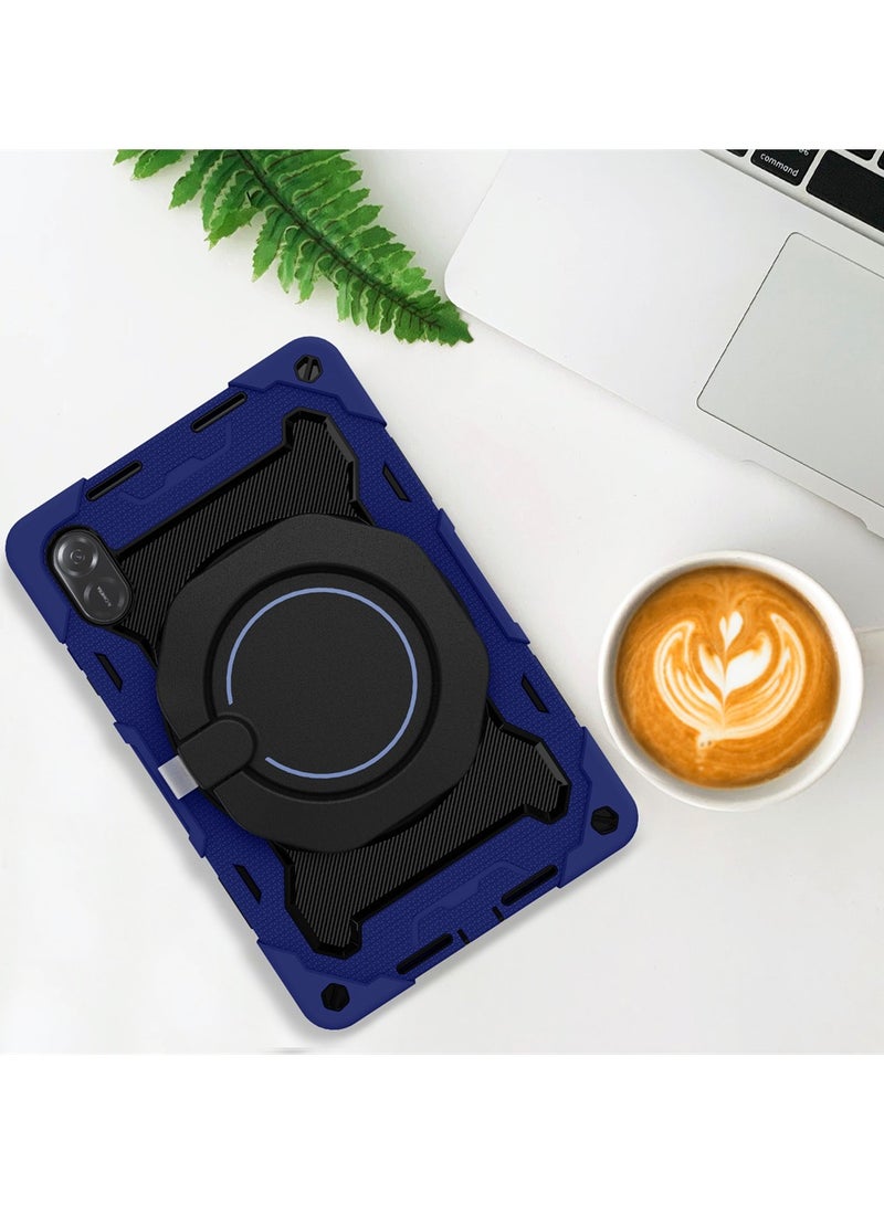 VKL Kids case Compatible with Honro Pad X9 11.5 Inch 2023,Heavy Duty Shockproof Cover with Screen Protector & Rotating Stand & Pencil Holder For Honor Pad X9 (Navy Blue) - Image 2
