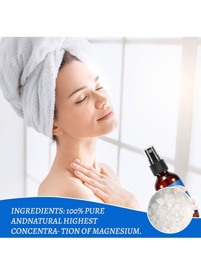 Pure Magnesium Oil Spray 60ml, Nourishes Skin, Unclogs Pores, Natural and Easy to Absorb for Feet, Body and Skin - Image 3