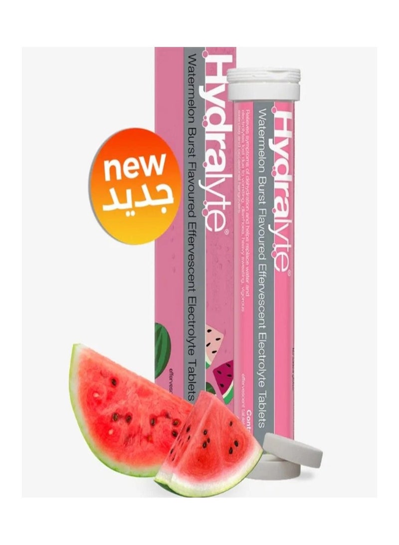 Hydralyte Effervescent Watermelon Burst Flavoured Electrolyte 20 Tablets - Image 2