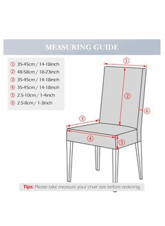 Generic Dining Chair Covers Stretch Chair Covers Parsons Chair Slipcover Removable Washable Kitchen Chair Covers for Dining Room Set of 6, Light Grey  - Image 4