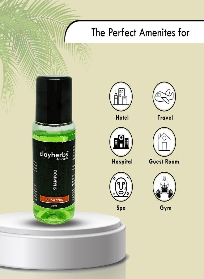 Clayherbs 20ml | 100pc Set Bulk Hotel Amenities | Hospitality Toileties | Travel Size Mini Shampoo | Hotel Shampoo | Nourishing | Biodegradable | Supplies for Guests - Image 3
