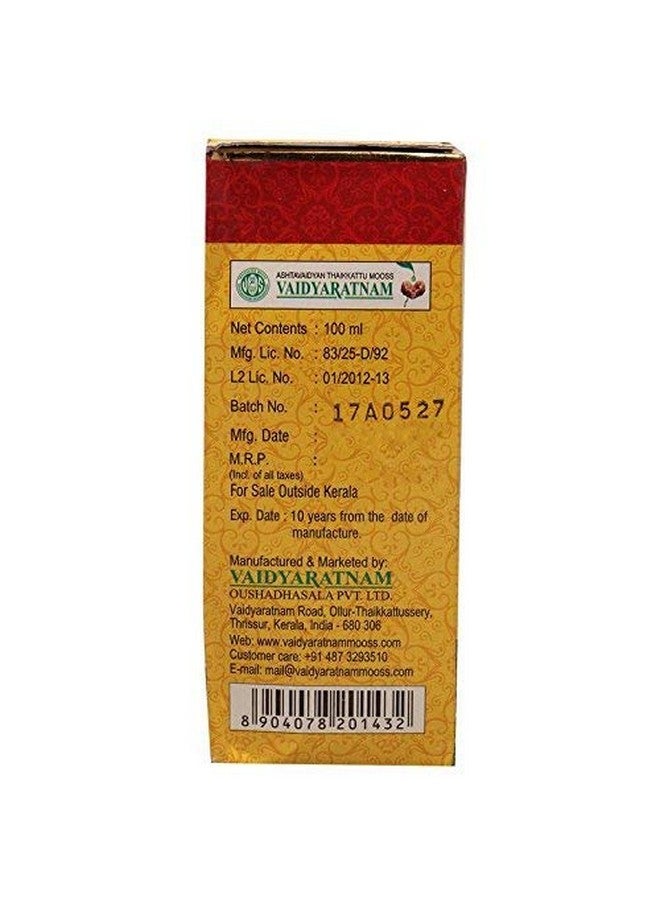 VAIDYARATNAM Saraswatharishtam Liquid With Gold Ayurvedic Products, 100 ml - Image 3