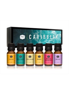 P&J Trading Fragrance Oil Caribbean Set | Pina Colada, Awapuhi Seaberry, Papaya, Mango, Ocean Breeze, Orchid Candle Scents for Candle Making, Freshie Scents, Soap Making Supplies, Diffuser Oil Scents  - Image 1