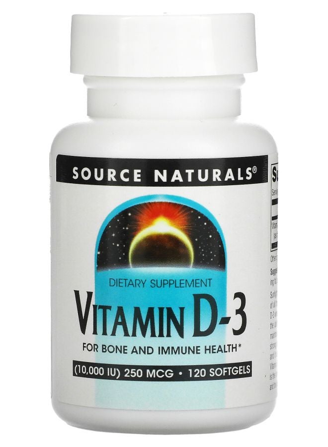 Source Naturals Vitamin D-3 10000 IU (250 mcg) 120 Softgels