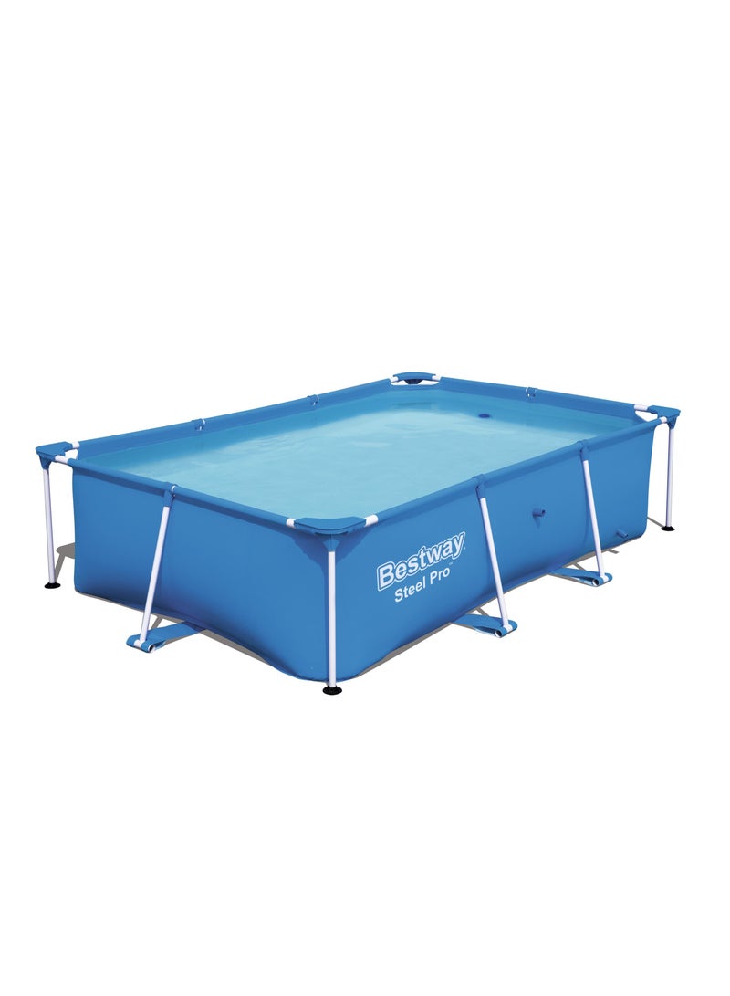 Bestway Rectangular Pool Steel Pro 259x170x61cm | Family  Swimming Pool | Above Ground Pool | Backyard Pool | Steel Framed Pool | Summer Fun with Friends and Family - Image 1