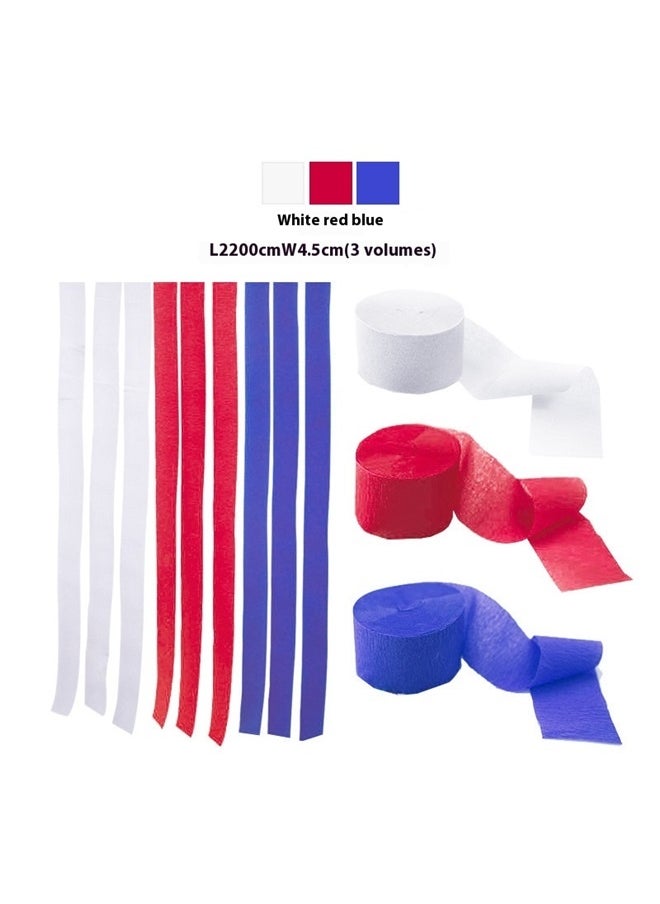 yongsheng Party Crepe Paper Streamers - 3 Rolls Colorful Streamer Decorative Creped Roll for All Events Birthday, Festival, Wedding, Backdrop or Photo Booth Decoration, Flower Making  - Image 1