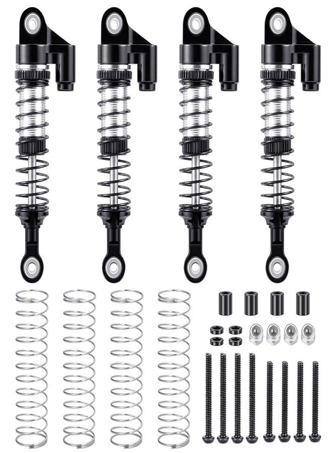 MOHERO 4Pcs 53mm Shocks - Aluminum RC Threaded Tele Absorber Damper for 1/18 RC Rock Crawler Ascent-18 Upgrades Parts (Black) - Image 1