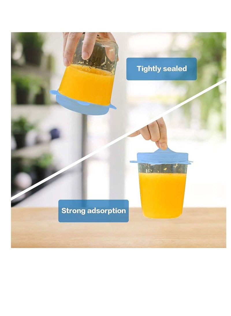 إكسفور أغطية امتداد السيليكون ، 12 حزمة قابلة لإعادة الاستخدام السيليكون ، قابلة للتوسيع لتناسب شكل متنوع من الحاويات والأطباق والأوعية والبديل لفيلم التشبث ، غير سامة - Image 2