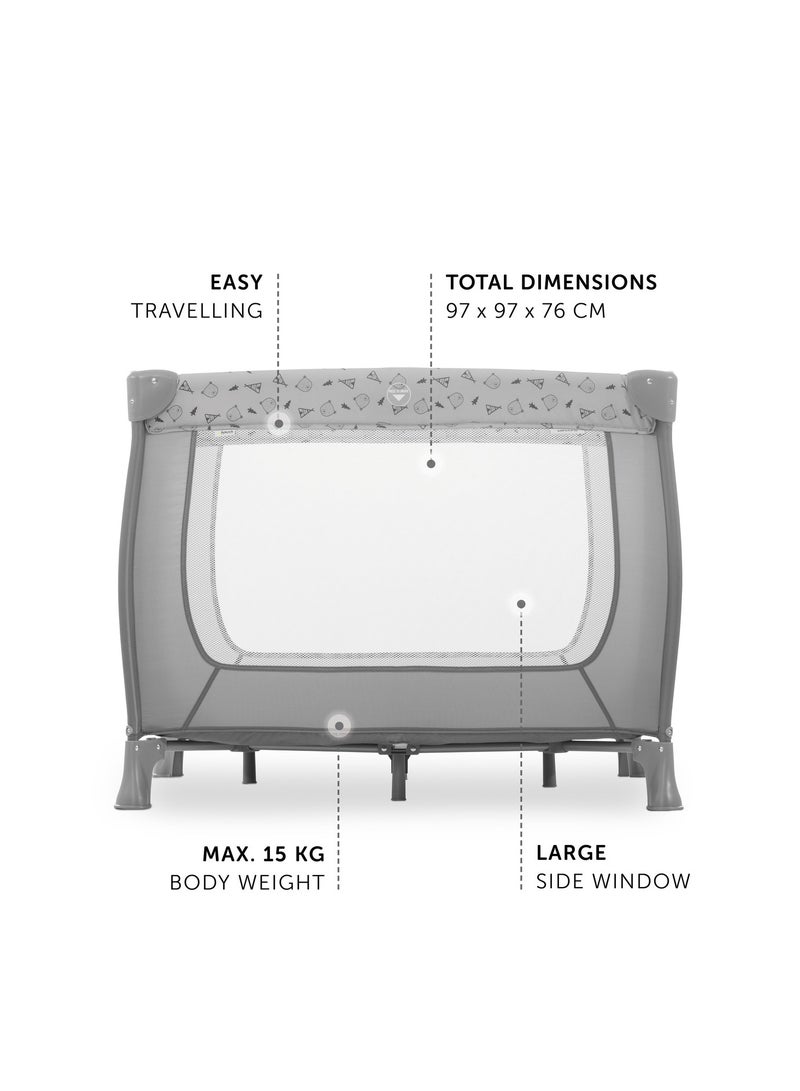 hauck Travel Cots Sleep N Play Sq - Grey - Image 2