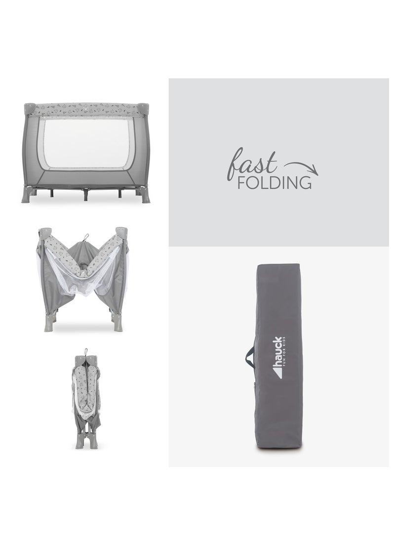 hauck Travel Cots Sleep N Play Sq - Grey - Image 3