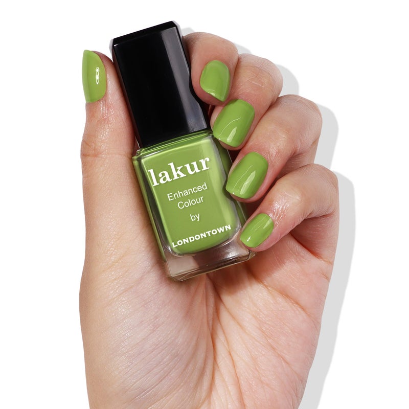 LONDONTOWN lakur Nail Polish - Chip-Resistant, Non-Toxic, Conditions & Hydrates Nails | Glossy Parakeet Green, Tipsy Mermaid, .40 fl oz - Image 1