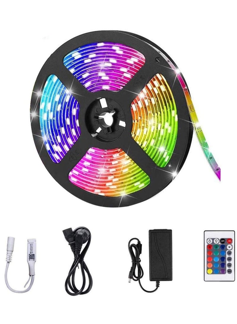 LED Light Strip Smart Bluetooth 5M String Lighting 5050 SMD Decoration for Bedroom Kitchen Mirror Hotel (Multi-Color) - Image 1